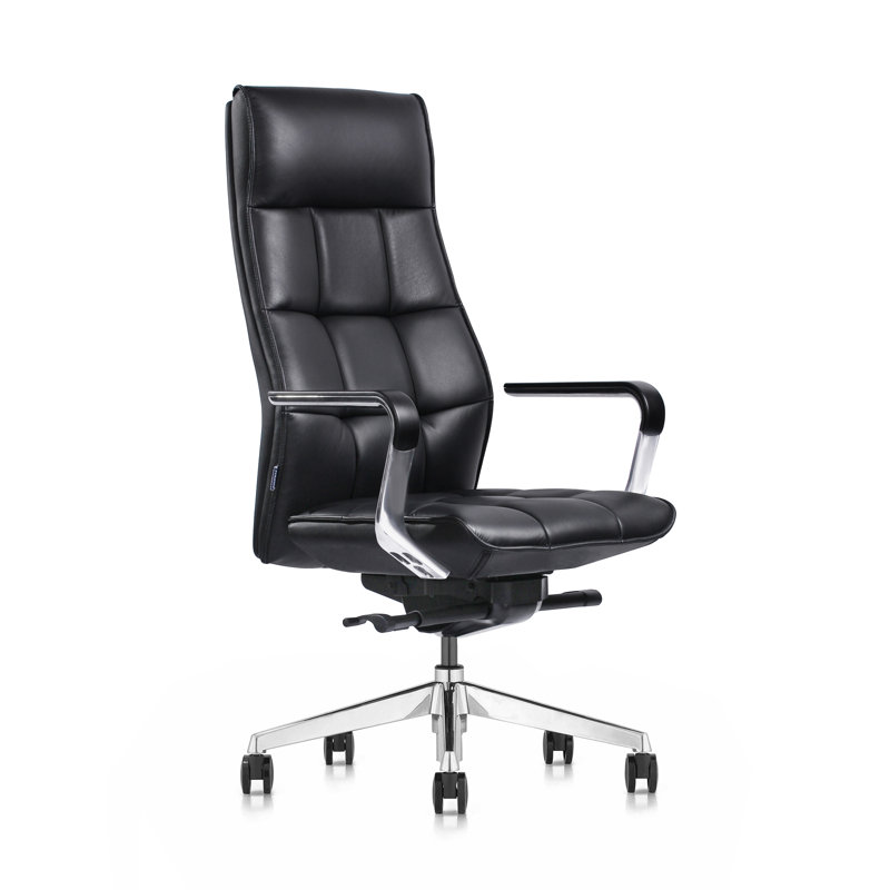 Fauteuil de direction ergonomique en cuir véritable