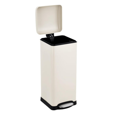 8 Gallon (30L) Step Trash Can, Stainless Steel Bathroom Garbage Can