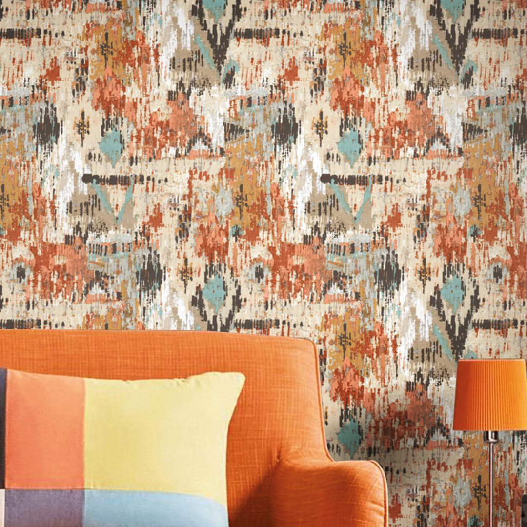 Emmaline Aztec 20.5' L x 16.5" W Peel and Stick Wallpaper Roll Dakota Fields 