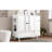 36" Bathroom Vanity With Sink, Free Standing Single Vanity Set With 4 Drawers And Side Storage Rack, Wood Cabinet With Ceramic Basin For Bathroom, White-968149560