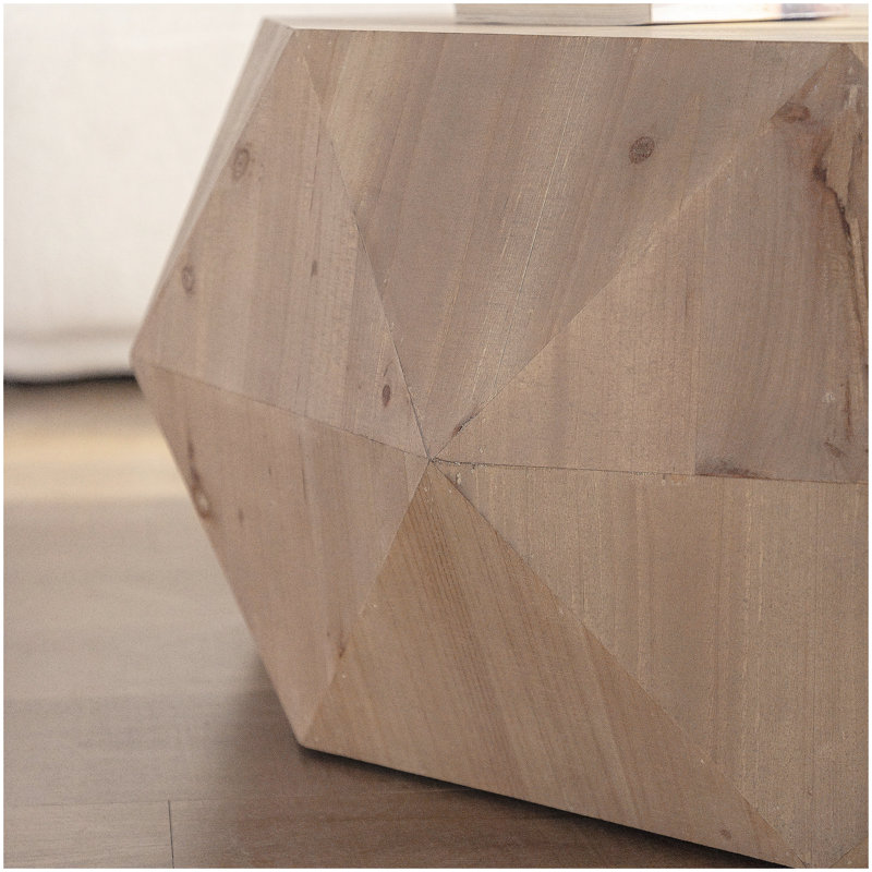 Table basse avec rangement Fayerene, Naturel