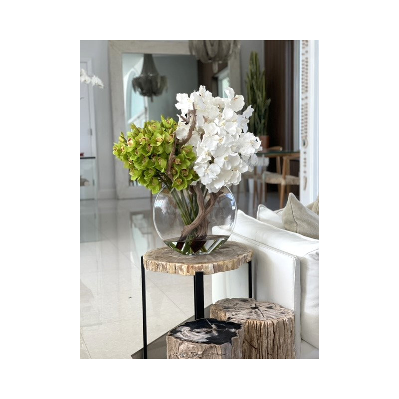 Vandas and Cymbidiums Centerpieces in Vase