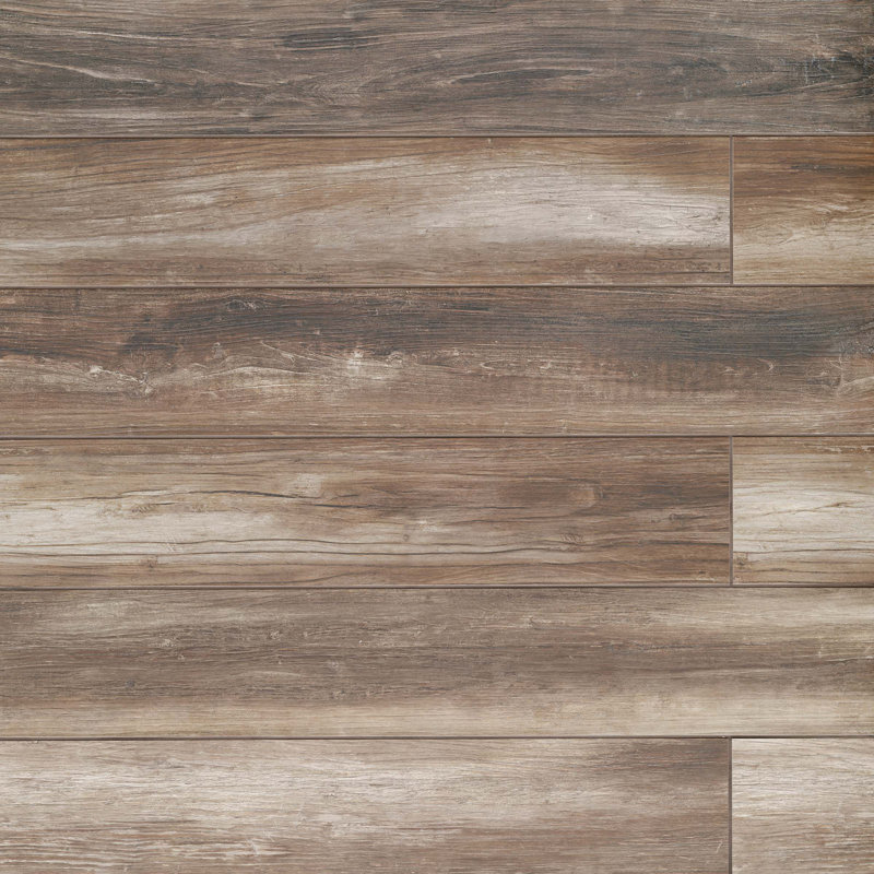 Shine 8" x 48" Porcelain Wall & Floor Tile, Walnut