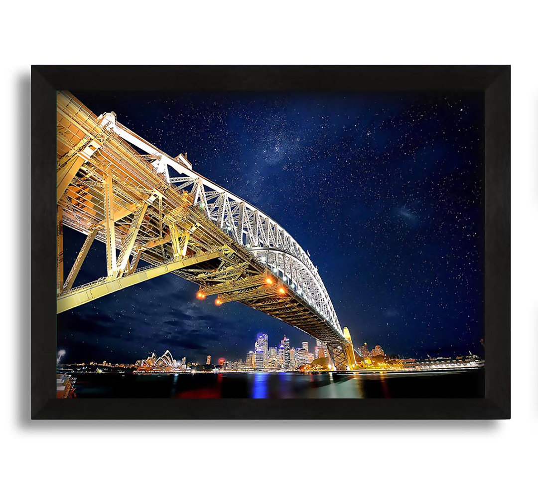 Gerahmtes Leinwandbild Sydney Bridge Nights