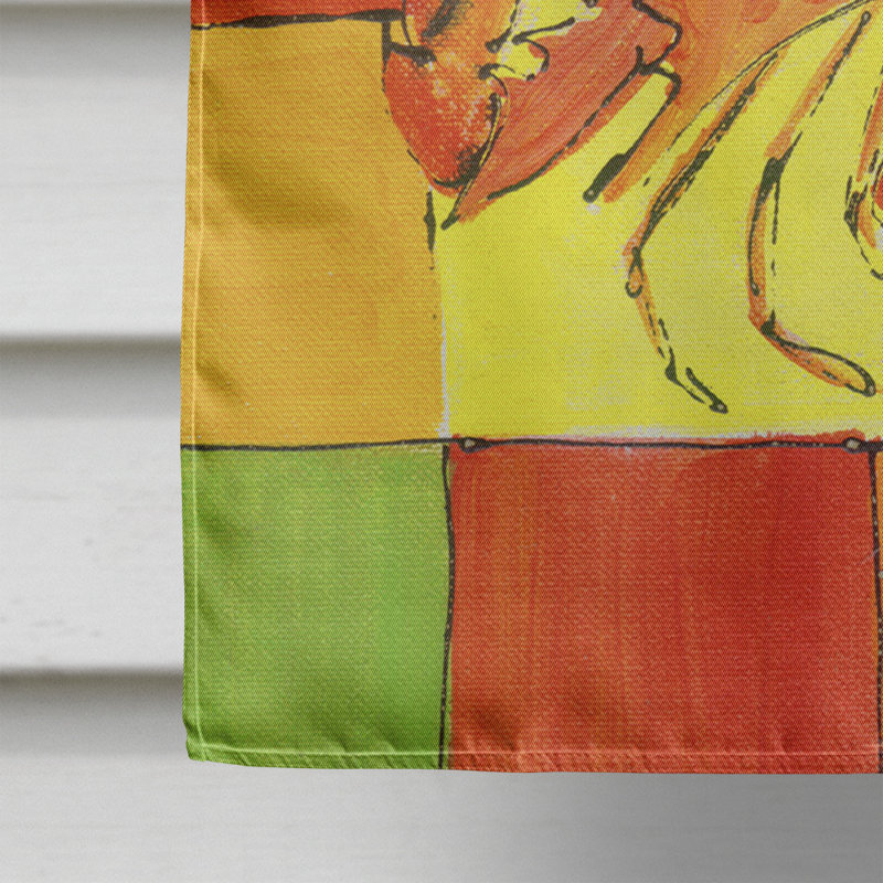 Drapeau de maison en polyester crabe 2 côtés 40 x 28 po
