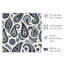Abstrait motif cachemire bleu marine I, impression bohémienne sans cadre-1208351409