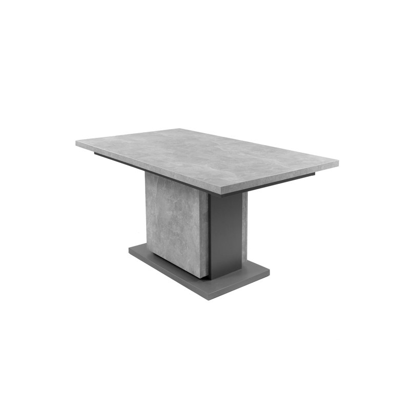 Fauzia Extendable Dining Table, H75 x L160 x W90cm, Grey
