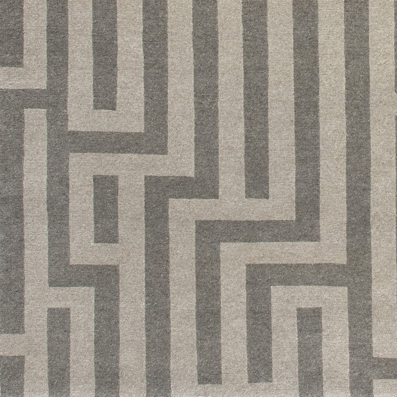 Wool Geometric Area Rug, Rectangle 3' x 5'
