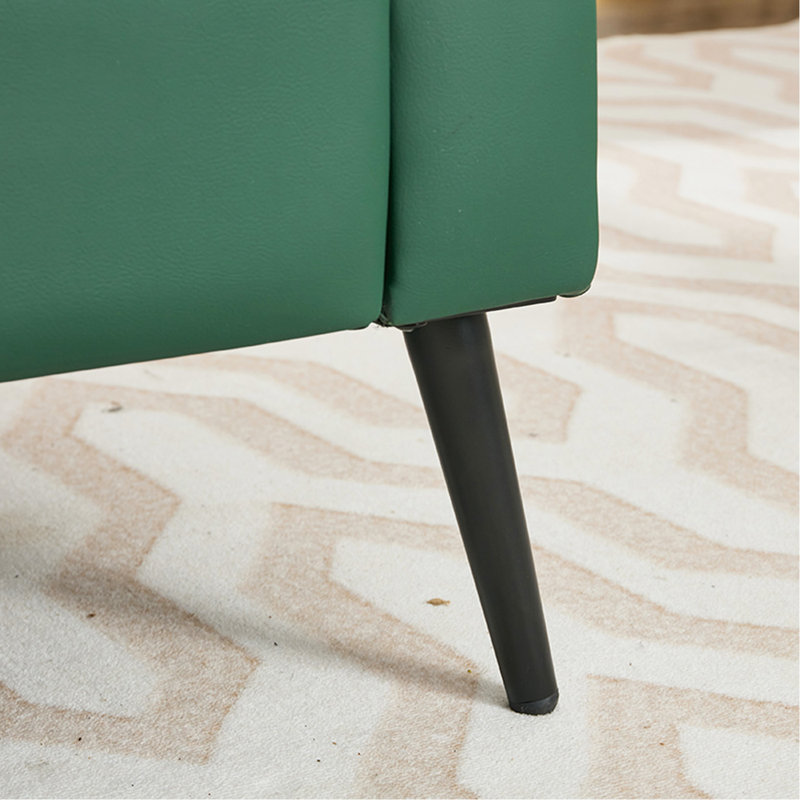 Canapé rembourré Cat, Green Faux Leather