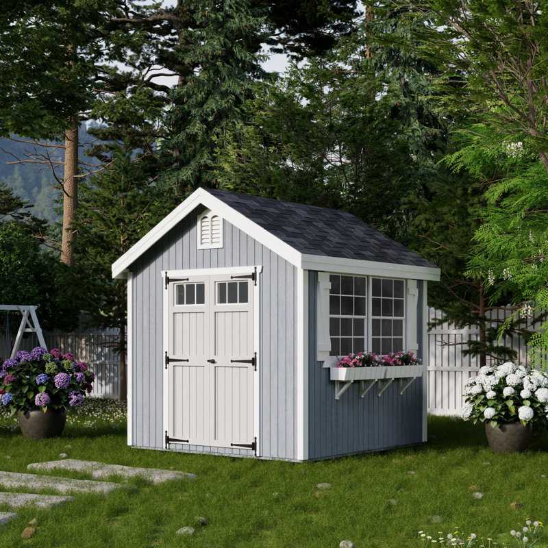 Colonial Williamsburg Outdoor Wood Storage Shed, No, 8' W x 8' D