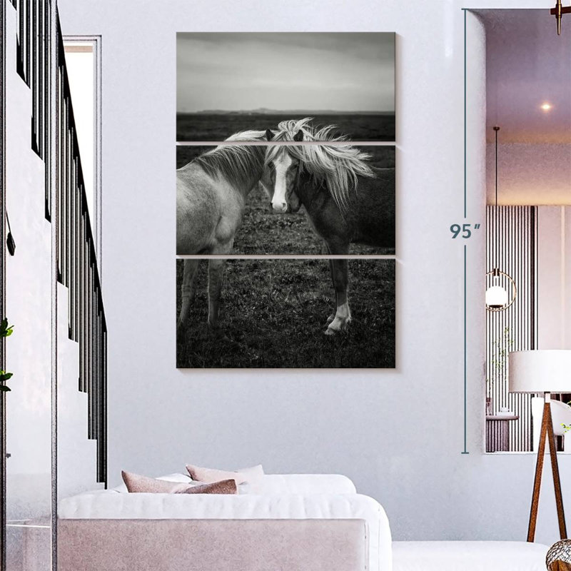 Brampt Loving Icelandic Horses, 32" H x 20" W