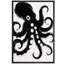 «Black and White Octopus Art», reproduction d'art sur toile encadrée-1370657139-1370657148