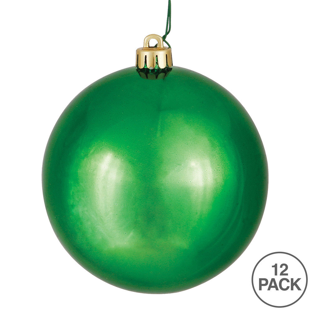 Holiday Décor Ball Ornament, 2.75" H x 2.75" W x 2.75" D, Green