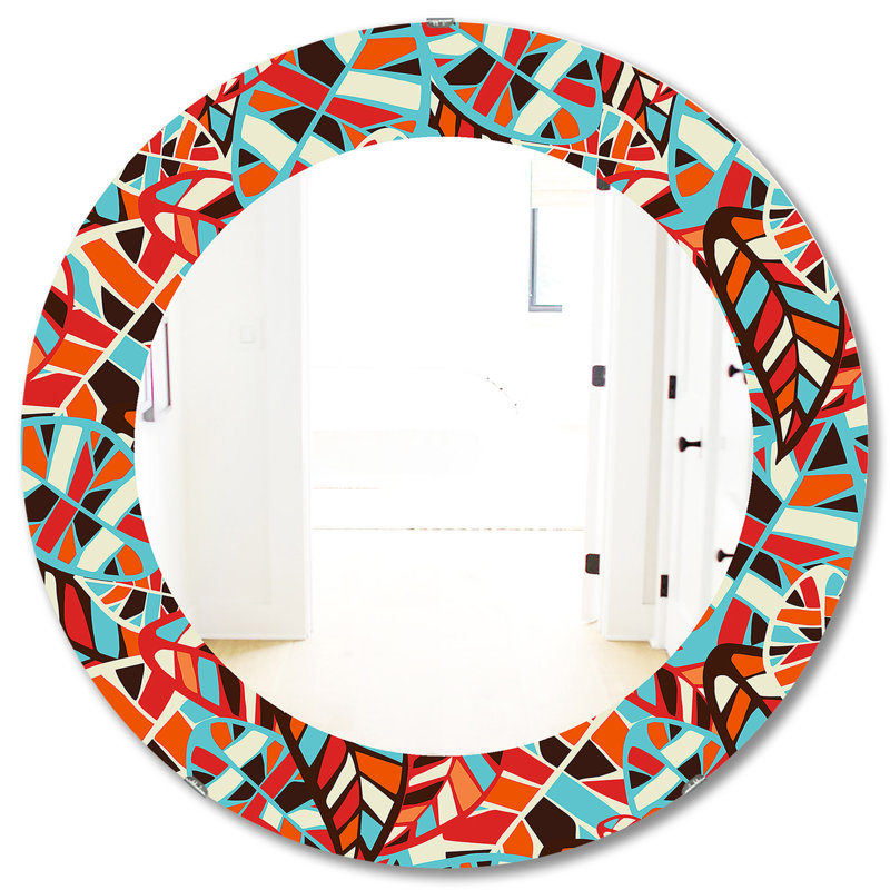 Glass Frame Mirror, 31.5" H x 31.5" W