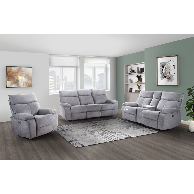 3 - Piece Living Room Set, Power Recline