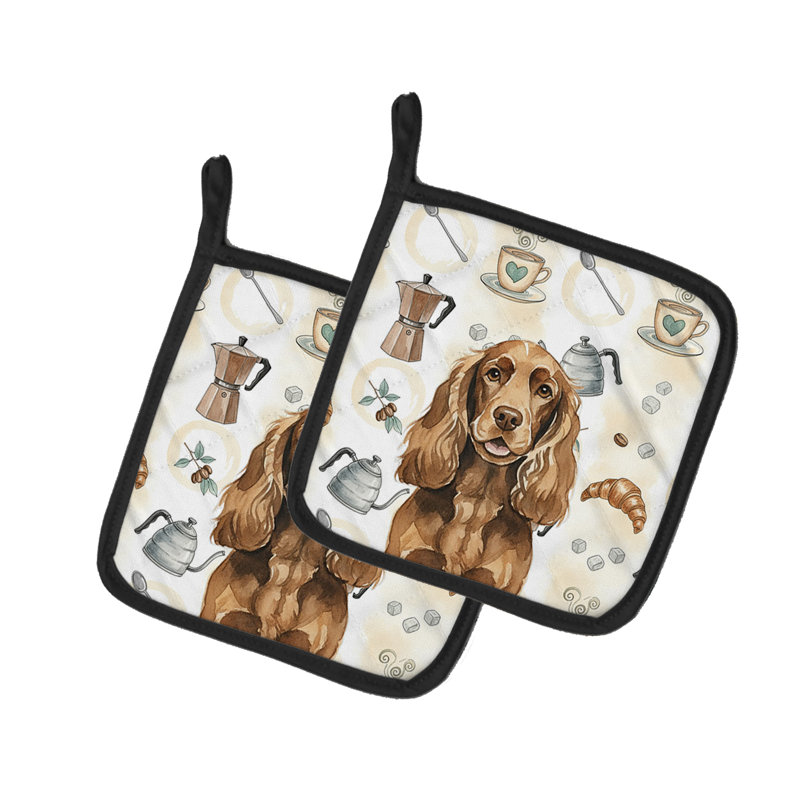 Paire de porte-cafetières Cocker Spaniel