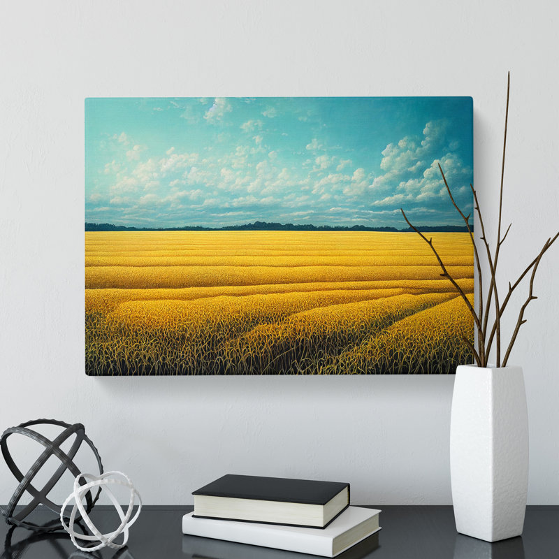 Picturesque Wheat Field - Wrapped Canvas, 50cm H x 76cm W x 3cm D