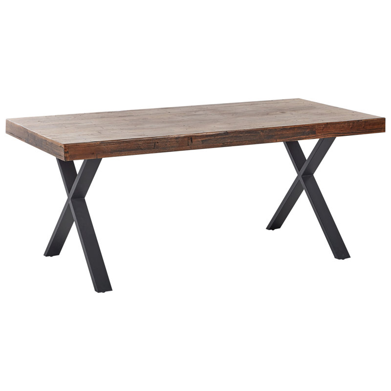 Dining Table CLIFTON Dark Brown , 73cm H x 180cm L x 35.40cm W
