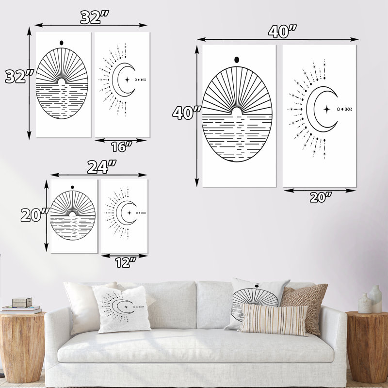 Retro Abstract Minimal Colorful Esoteric Design I " Retro Abstract Minimal Colorful Esoteric Design I " 2 - Pieces