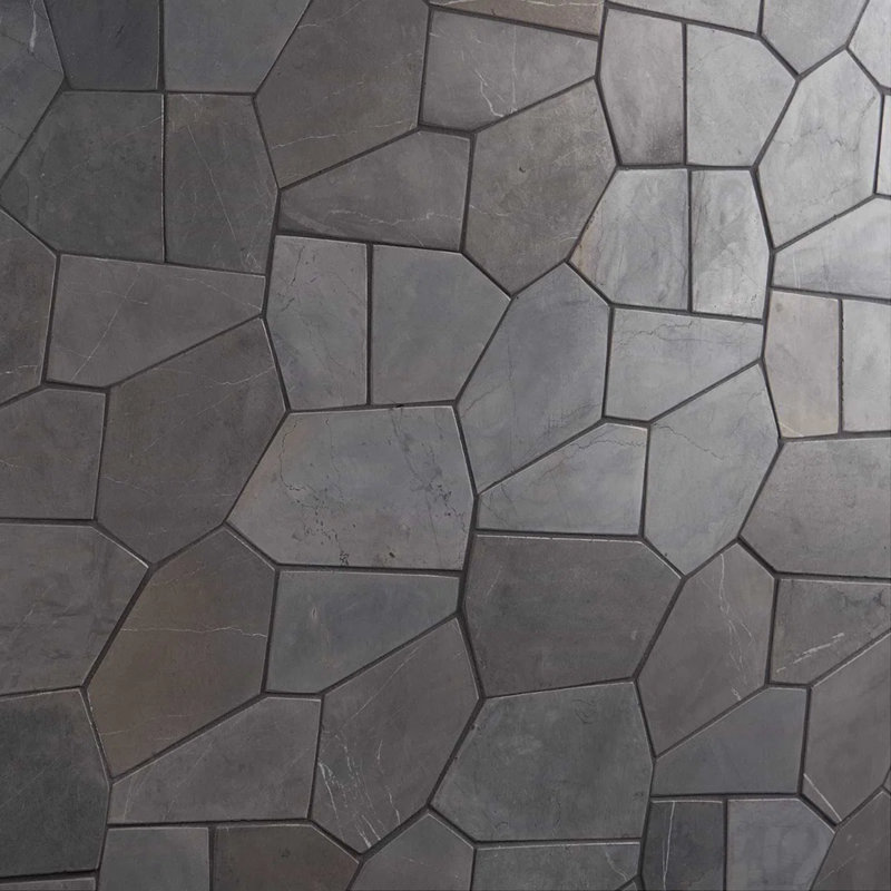 Nature Organica 12x20 Honed Marble Mosaic Tile, Java Dark Gray
