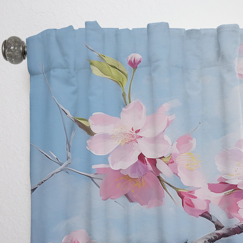 Apple Blossom Monochromatic Elegance XI - Traditional Velvet Curtain - Room Darkening - 1 Panel, 52" W x 84" L