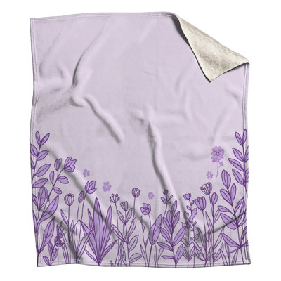 Couvertures mauves à motif floral