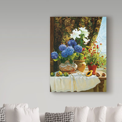 " Plums Hydrangeas And Clover " by Robin Anderson
