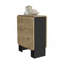 Table pliante avec design extensible en 3 formes, noir / Macadamia-2104379164