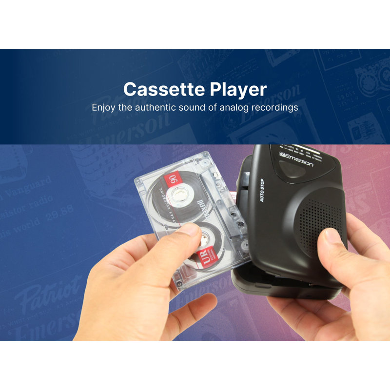 Portable Cassette Player & Recorder with AM/FM Radio
