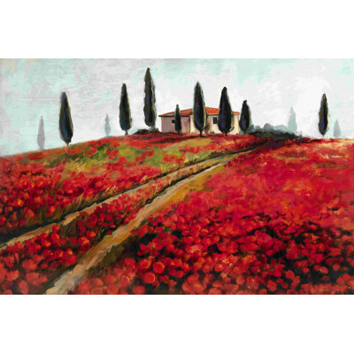 Impression sur toile tendue, "Tuscan Poppies"