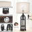 25'' Farmhouse Table Lamp Set with Rotary Socket and USB A&C Ports