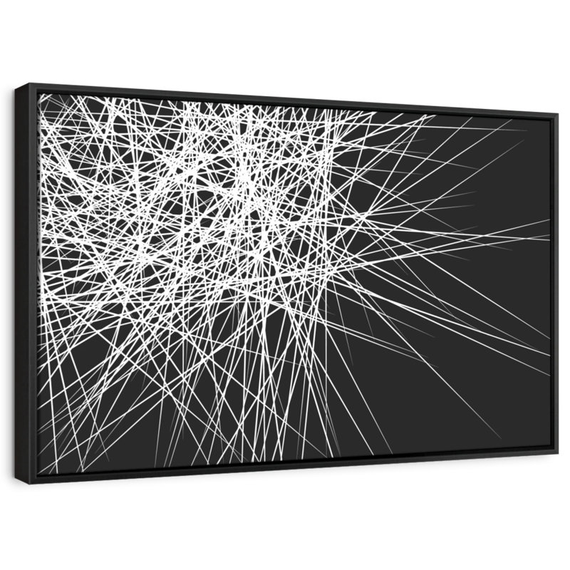 Strokes and Lines "Lignes irrégulières abstraites", H 25 po x l 17 po