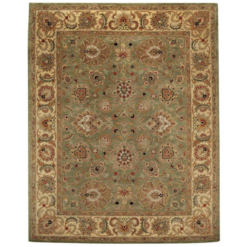 Monticello Green Pistachio Agra Area Rug, Rectangle 9' x 12'