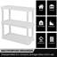 Étagère de rangement robuste à 3 niveaux pour garage, garde-manger et buanderie Natallia, l 36 po x P 18 po x H 38 po, blanc