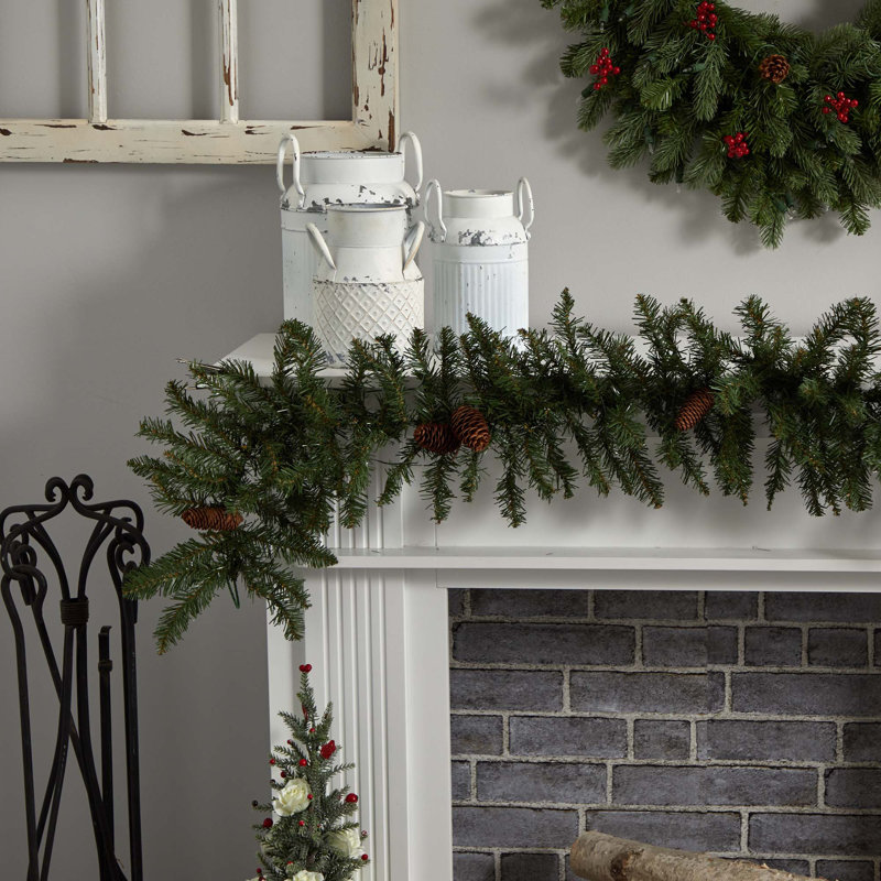 12'' in. Lighted Faux Pine Garland
