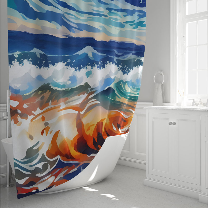 Comsa Abstract Shower Curtain, 72" H x 70" W
