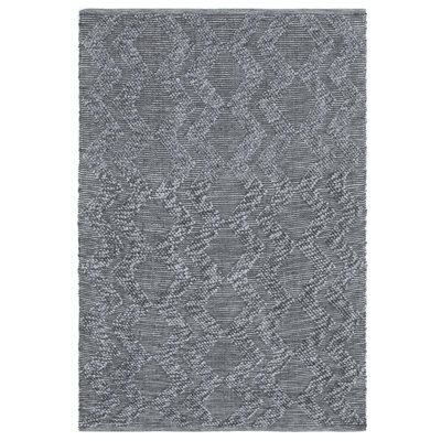 Tapis gris uni tissé à la main Linn