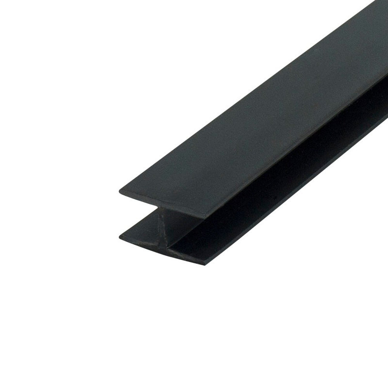 Styrène 3/8 po | Séparateur de moulure | Ensemble pro: (5) pièces longues de 96 po, Noir, noir, noir, noir
