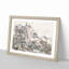 Mountain Landscape by Bada Shanren - Picture Frame Painting Print-55617512-55617514