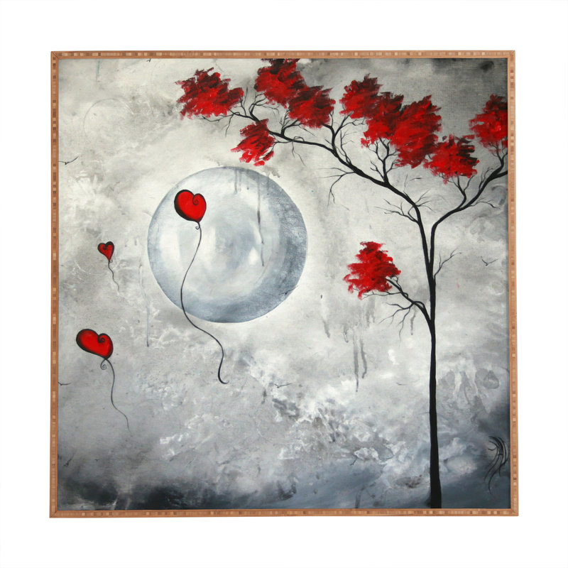 "far of the moon" par madart inc., impression encadrée, H 30 po x l 30 po x P 1 po