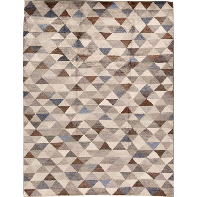 Viscose Geometric Indoor Rug