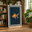 Solitary Goldfish Minimalist - Wrapped Canvas-1576562565-1576562575