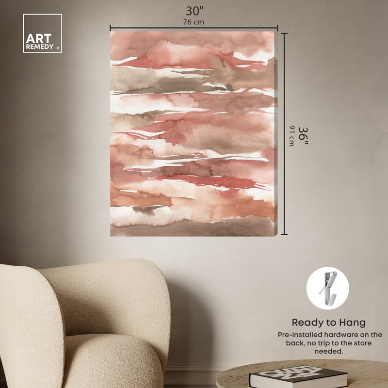 Warm Earth Tones Abstract Canvas Wall Art, 30" x 36"