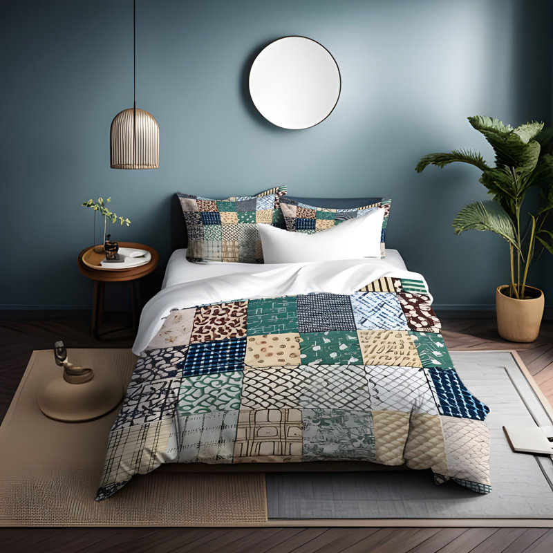 Abstract Duvet Cover, King Duvet Cover + 2 King Shams