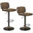 Swivel Upholstered Adjustable Height Counter Stool with Metal Frame