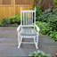 Chaise berçante en bois BLANC, sans passe-partout-1574732770
