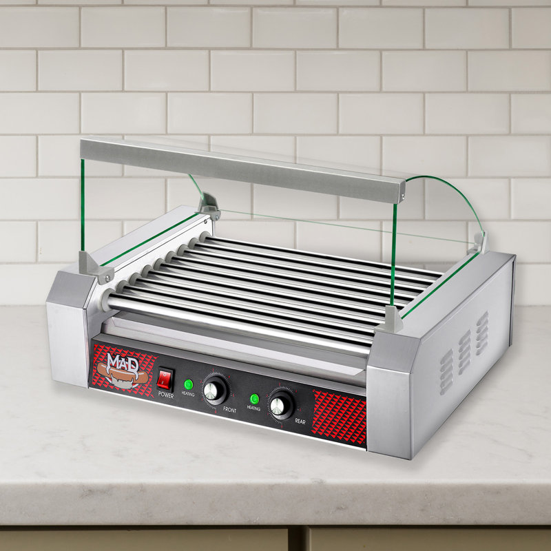 Great Northern Popcorn 22" Hot Dog Roller Grill with Lid 
