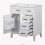 Ensemble de meuble-lavabo autoportant 30 po avec évier, cadre solide et armoire en MDF avec tiroirs multiples, blanc-1258523666