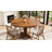 Round Dining Table for 4, 47 Inches Dining Room Table with Wooden Base, Circle Kitchen Dinner Table for Dining Room, Kitchen, Living Room (Table Only)-1741752705