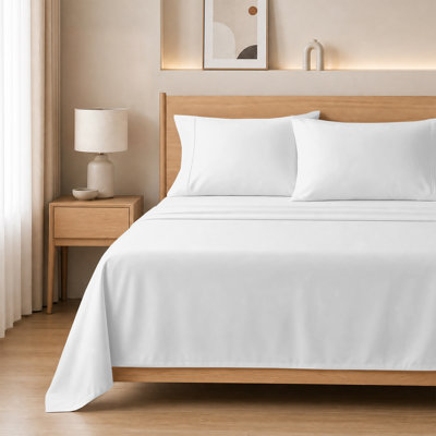 Ensemble de draps 4 pièces (double / grand / très grand) pour toutes les saisons, ensemble de draps simple (3 pièces), doux et confortable pour les étudiants / amis / collègues, un espace de couchage en forme de nuage toute l'année, printemps / ét?